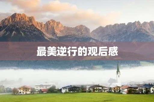 最美逆行的观后感