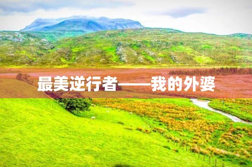 最美逆行者——我的外婆