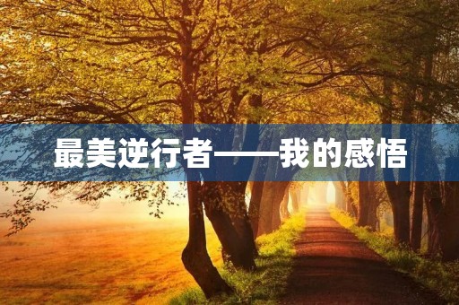 最美逆行者——我的感悟 最美逆行者——我的感悟