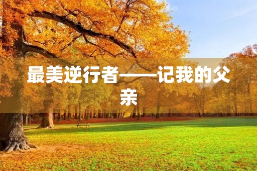 最美逆行者——记我的父亲 最美逆行者——记我的父亲