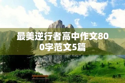 最美逆行者高中作文800字范文5篇