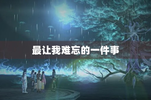 最让我难忘的一件事