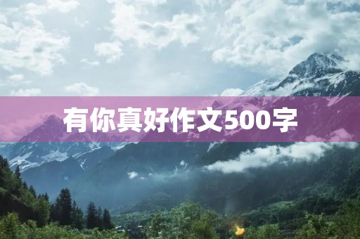 有你真好作文500字