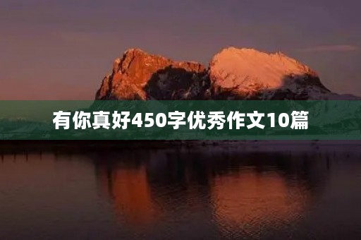 有你真好450字优秀作文10篇 有你真好450字优秀作文10篇