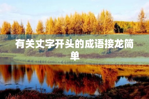 有关丈字开头的成语接龙简单 有关丈字开头的成语接龙简单