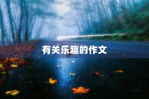 有关乐趣的作文