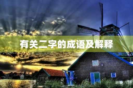 有关二字的成语及解释 有关二字的成语及解释