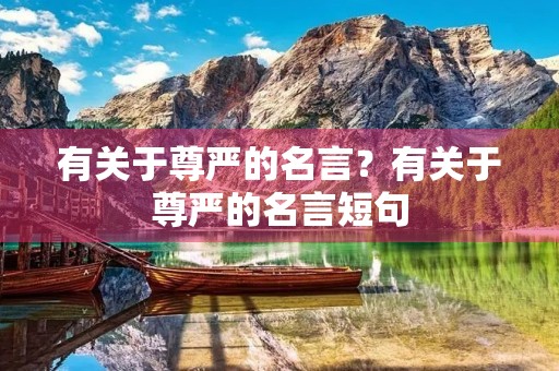 有关于尊严的名言?有关于尊严的名言短句 有关于尊严的名言?有关于尊严的名言短句