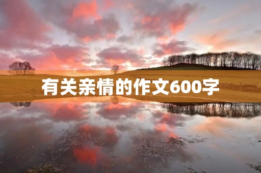 有关亲情的作文600字 有关亲情的作文600字