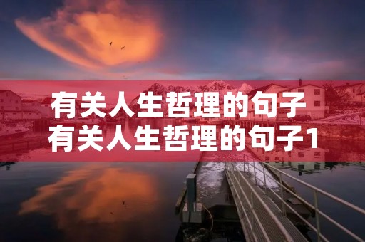 有关人生哲理的句子 有关人生哲理的句子100字 有关人生哲理的句子 有关人生哲理的句子100字