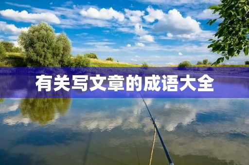 有关写文章的成语大全