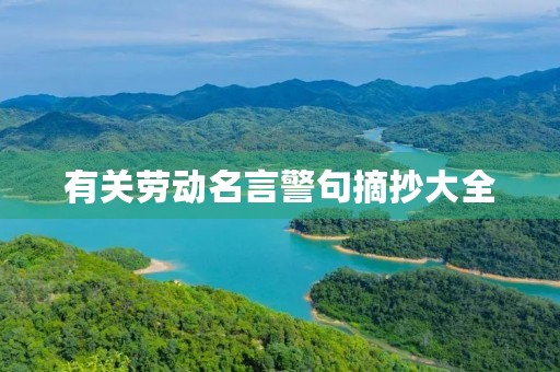 有关劳动名言警句摘抄大全(劳动格言10字)