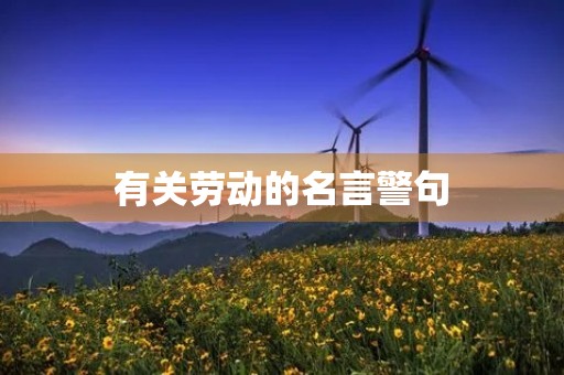 有关劳动的名言警句(有关劳动的名言警句100句) 有关劳动的名言警句(有关劳动的名言警句100句)