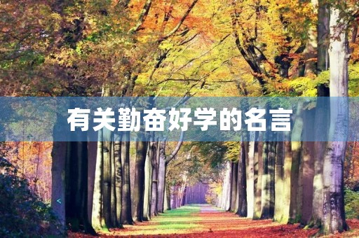 有关勤奋好学的名言，有关勤奋好学的名言警句有哪些