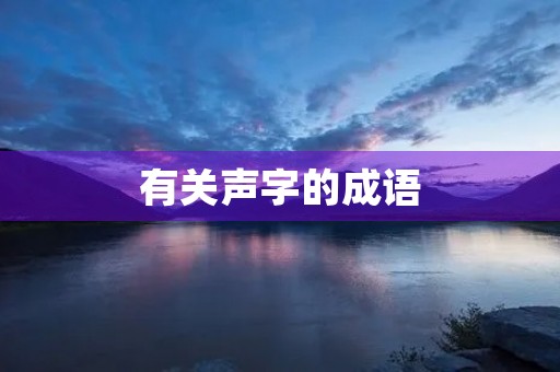 有关声字的成语