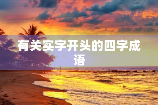 有关实字开头的四字成语