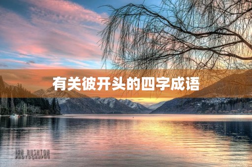 有关彼开头的四字成语