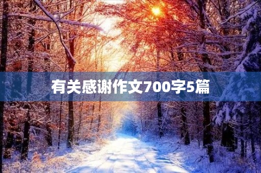 有关感谢作文700字5篇 有关感谢作文700字5篇
