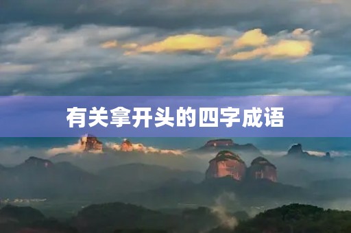 有关拿开头的四字成语 有关拿开头的四字成语