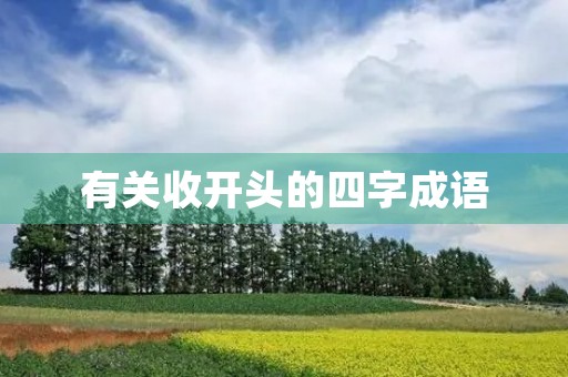 有关收开头的四字成语 有关收开头的四字成语