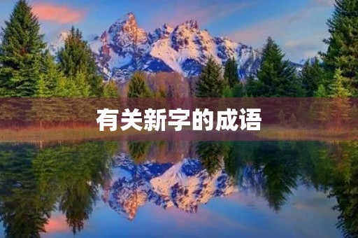 有关新字的成语