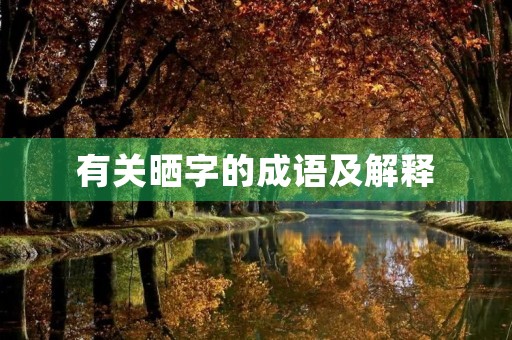 有关晒字的成语及解释
