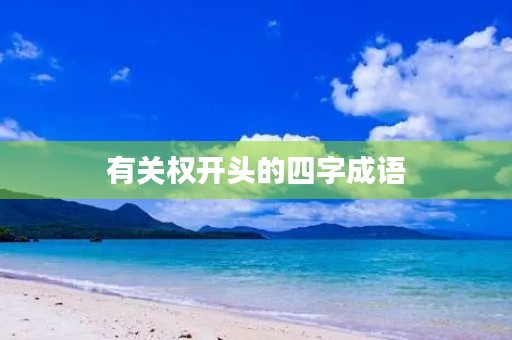 有关权开头的四字成语 有关权开头的四字成语