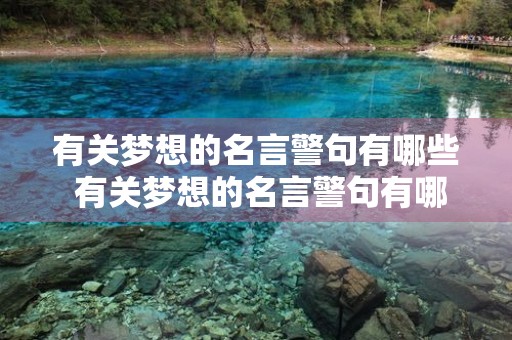 有关梦想的名言警句有哪些 有关梦想的名言警句有哪些三年级