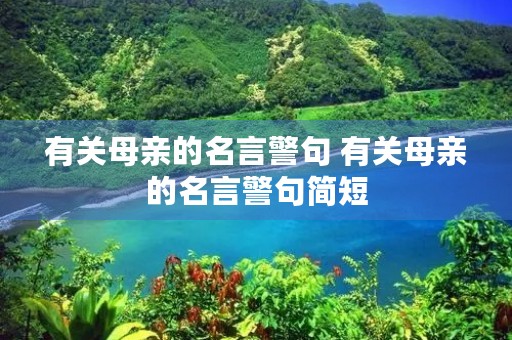 有关母亲的名言警句 有关母亲的名言警句简短 有关母亲的名言警句 有关母亲的名言警句简短