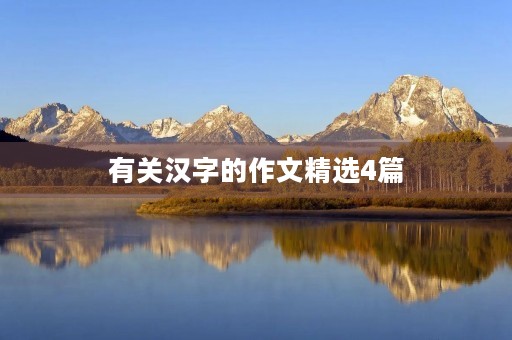 有关汉字的作文精选4篇 有关汉字的作文精选4篇