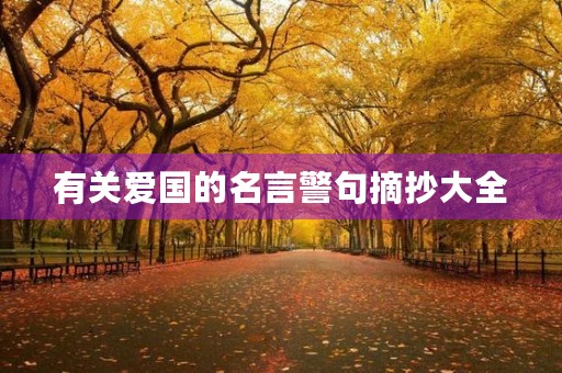有关爱国的名言警句摘抄大全(有关爱国的名言警句摘抄大全短句) 有关爱国的名言警句摘抄大全(有关爱国的名言警句摘抄大全短句)
