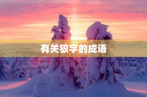 有关狼字的成语 有关狼字的成语