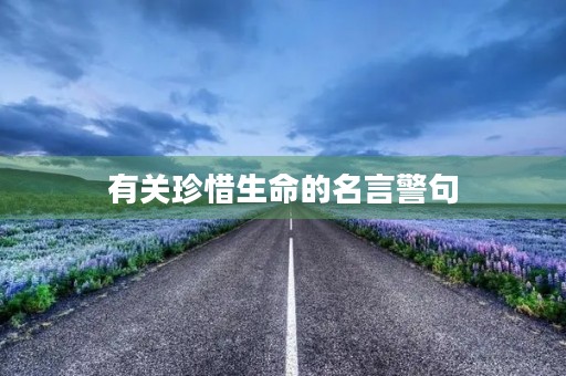 有关珍惜生命的名言警句，有关珍惜生命的名言警句摘抄大全