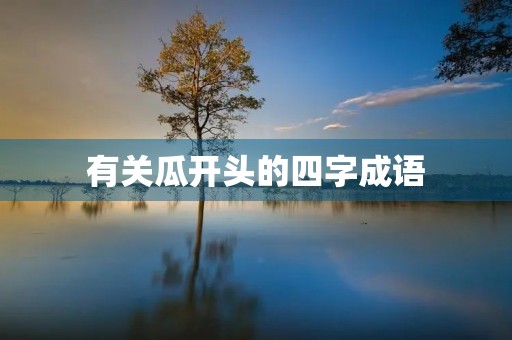 有关瓜开头的四字成语