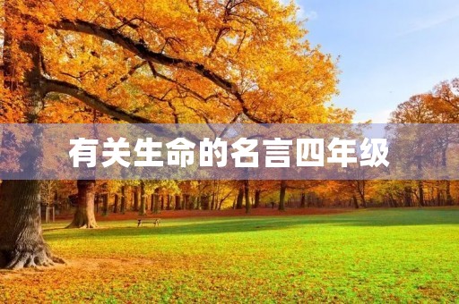 有关生命的名言四年级(有关生命的名言四年级作文) 有关生命的名言四年级(有关生命的名言四年级作文)