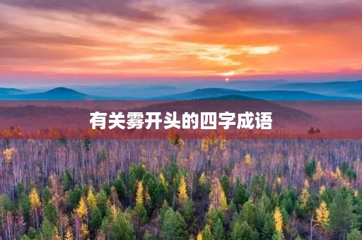 有关雾开头的四字成语