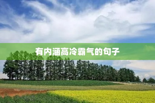 有内涵高冷霸气的句子,有内涵高冷霸气的句子励志 有内涵高冷霸气的句子,有内涵高冷霸气的句子励志
