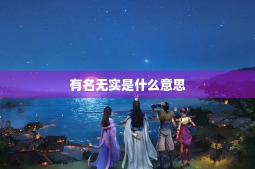 有名无实是什么意思 有名无实是什么意思