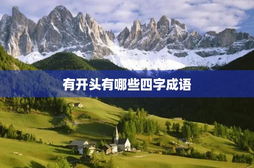 有开头有哪些四字成语 有开头有哪些四字成语