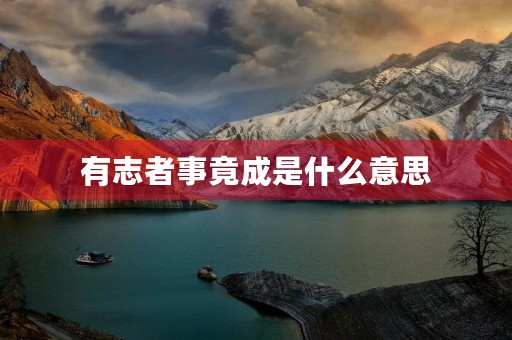 有志者事竟成是什么意思 有志者事竟成是什么意思