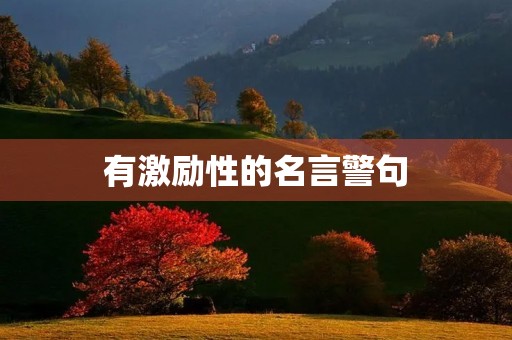 有激励性的名言警句，八个字激励短句霸气