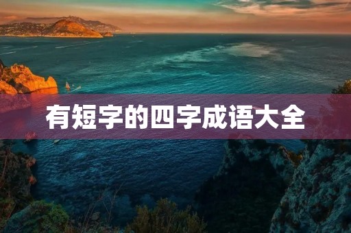 有短字的四字成语大全