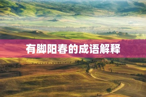 有脚阳春的成语解释
