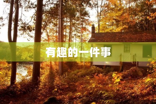 有趣的一件事