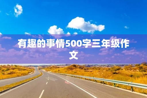 有趣的事情500字三年级作文