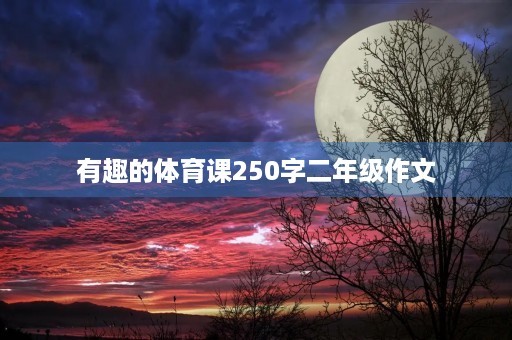 有趣的体育课250字二年级作文 有趣的体育课250字二年级作文