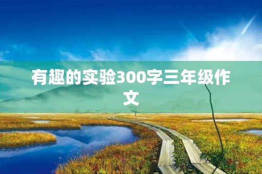 有趣的实验300字三年级作文