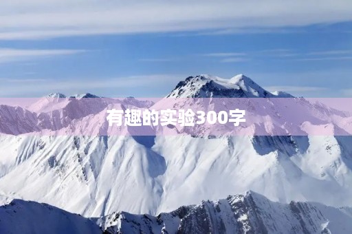 有趣的实验300字