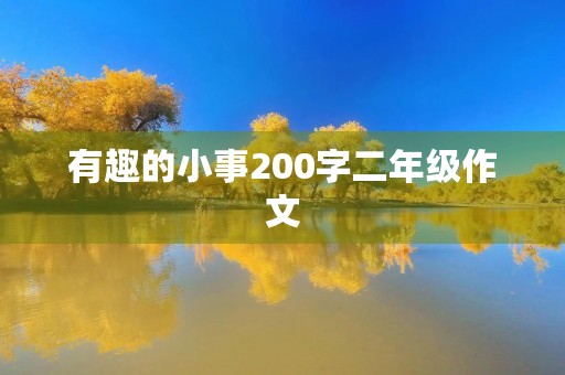 有趣的小事200字二年级作文