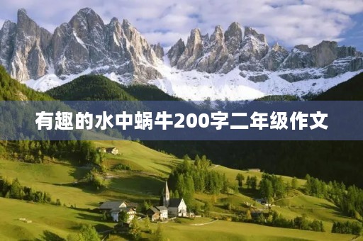 有趣的水中蜗牛200字二年级作文